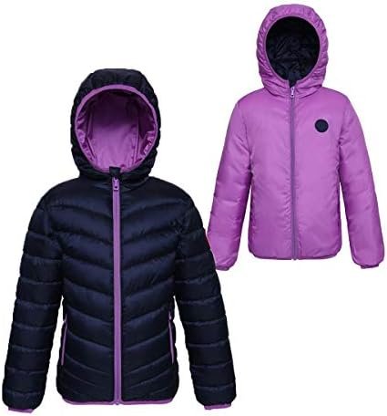 Rokka&Rolla Girls' Reversible Lightweight Puffer Jacket Hood...