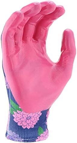Miracle Gro Women's Nitrile Coated Grip Floral Pattern Garde...
