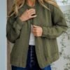 EVALESS Bomber Jackets for Women Spring Fashion 2025 Cute Ja...