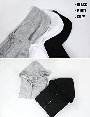 Hooever Womens Cute Workout Cropped Zip Up Drawstring Hoodie...