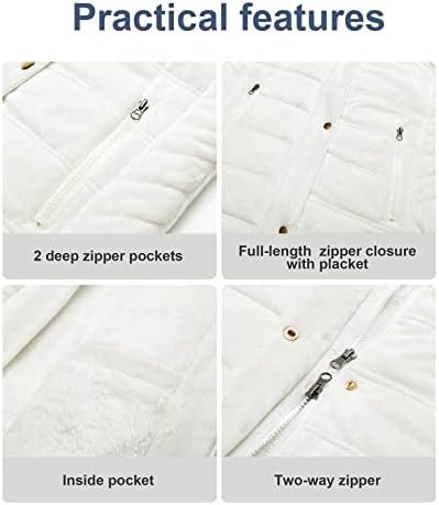 Chrisuno Women's Warm Winter Coat Velvet Puffer Jacket Quilt...