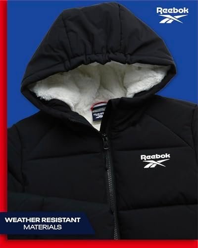 Reebok Girls' Winter Jacket – Heavyweight Quilted Puffer Par...