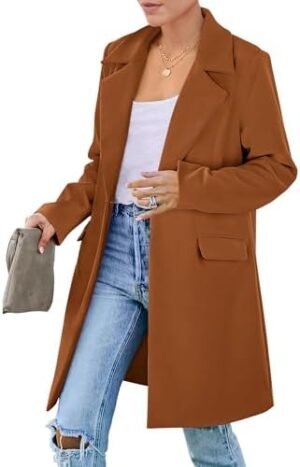 PRETTYGARDEN Women's 2025 Spring Fall Long Blazer Jackets Lo... PRETTYGARDEN Women's 2025 Spring Fall Long Blazer Jackets Lo...
