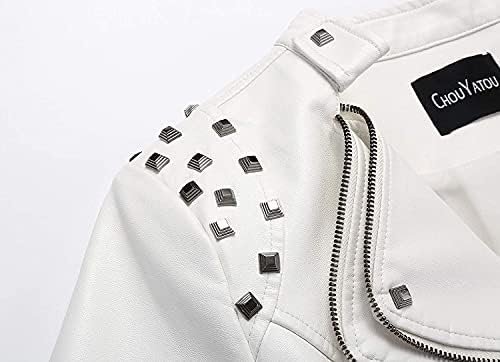 chouyatou Women's Fashion Studded Perfectly Shaping Faux Lea...