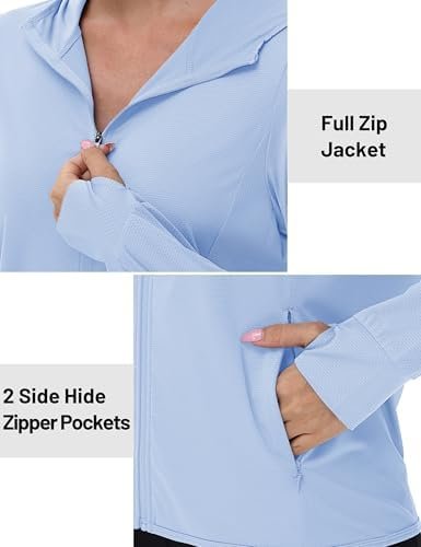 TACVASEN Women's Sun Hoodies Lightweight Jacket for Women Zi...