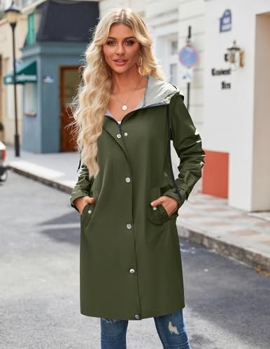 Zeagoo Womens Waterproof Raincoat Lightweight Rain Jacket Wo...