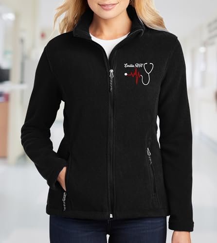 NACRE APPAREL Custom Embroidered Midweight Fleece Jacket for...