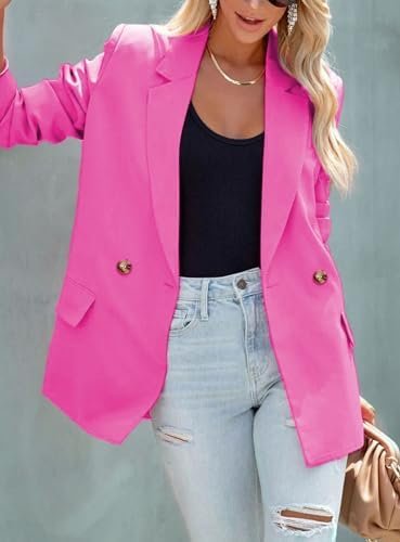 ARTFREE Womens Casual Blazer Button Lapel Long Sleeve Work B...