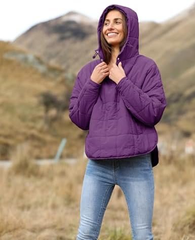 AMEBELLE Women's Oversized Hooded Puffer Jacket Quilted Jack...