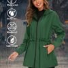 TCOT Rain Jackets for Women Waterproof Packable Hooded Rain ...