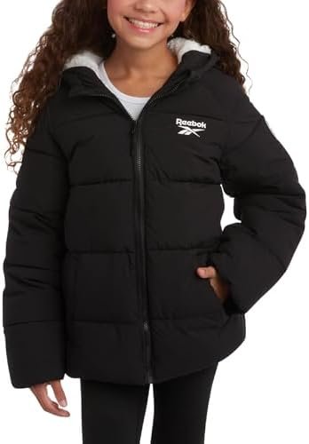 Reebok Girls' Winter Jacket – Heavyweight Quilted Puffer Par...