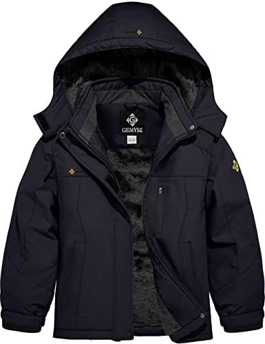 GEMYSE Girl's Waterproof Ski Snow Jacket Hooded Fleece Lined...