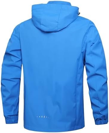 Boys Girls Lightweight Raincoat Waterproof Hooded Rain Jacke...