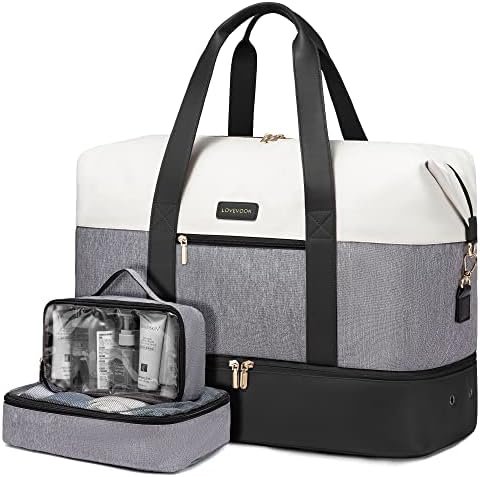 LOVEVOOK Weekender Bag, Large Travel Duffel Bag for Women wi...