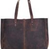 KomalC Leather Tote Bag for Women Purse Satchel Travel Bag s...