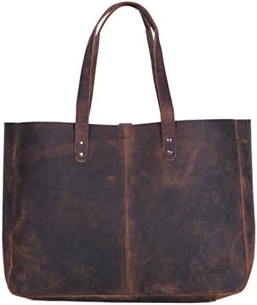 KomalC Leather Tote Bag for Women Purse Satchel Travel Bag s...