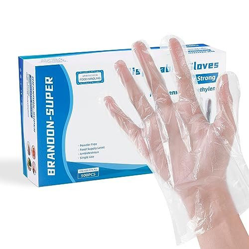 Brandon-super Food Prep Gloves Plastic Food Safe Gloves, Foo...