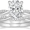 Mameloly 3ct Engagement Rings for Women Oval Cut Bridal Ring...