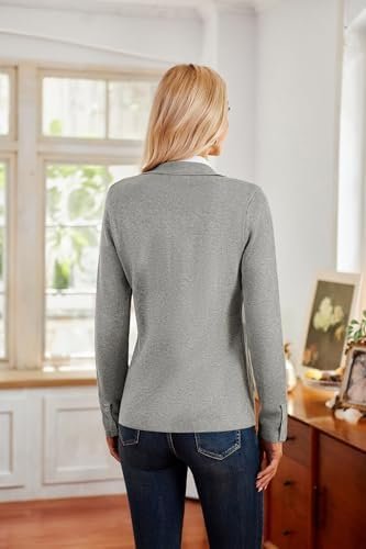 Women's Long Sleeve Casual Blazer Work Office Bussiness Jack...