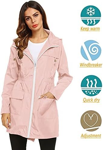 Lomon Women Waterproof Lightweight Rain Jacket Active Outdoo...