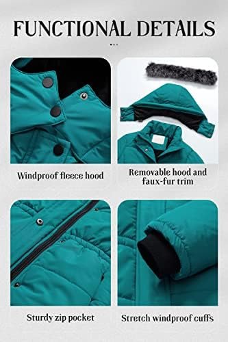 Chrisuno Girl's Long Parka Warm Winter Coat Water Resistant ...