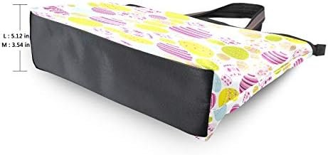 Tote Bag for Women with Zipper and Pockets,Polyester Tote Ba...