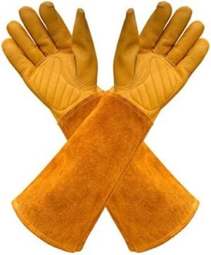 Leather Gardening Gloves for Women Men Thorn and Cut Proof Leather Gardening Gloves for Women Men Thorn and Cut Proof G...