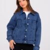 Glamaker Womens Oversized Jean Jacket Casual Long Sleeve But...