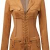 JW PEI Women's Suede Corset Jacket Mini Dress