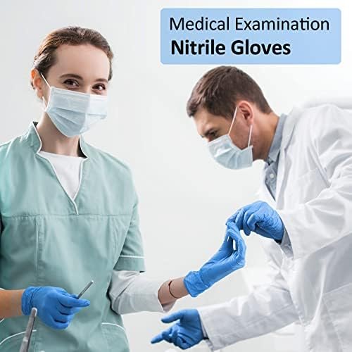 Schneider Nitrile Exam Gloves, Blue, 4 mil, Powder-Free, Lat...