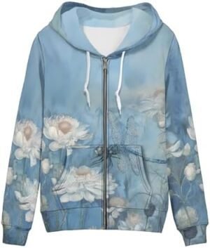 Women's Fall Full Zip Up Hoodie Long Sleeve Oversized Hooded... Women's Fall Full Zip Up Hoodie Long Sleeve Oversized Hooded...
