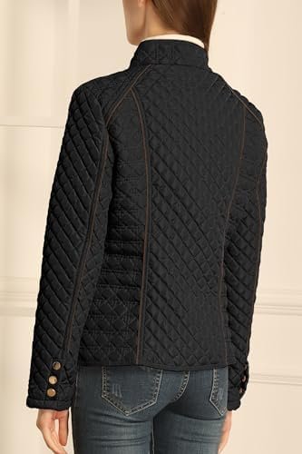 Bellivera Women's Stand Collar Lightweight Quilted Puffer Ja...