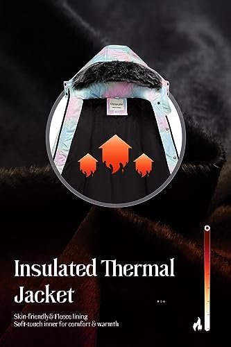 Chrisuno Girl's Long Parka Warm Winter Coat Water Resistant ...