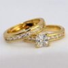TWO RINGS His Hers Wedding Ring Sets Couples Rings Women's B...