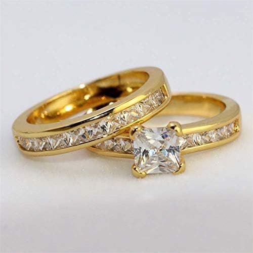 TWO RINGS His Hers Wedding Ring Sets Couples Rings Women's B...