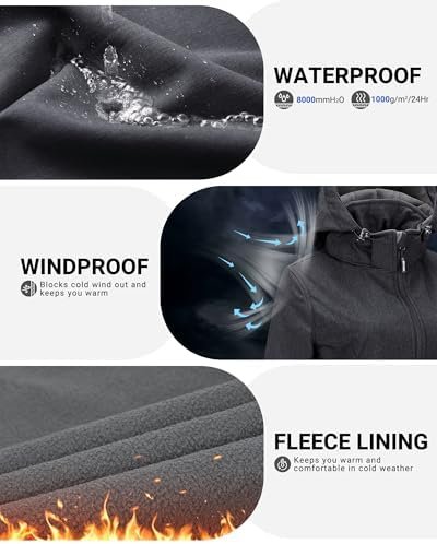 Outdoor Ventures Women's Softshell Jacket with Removable Hoo...