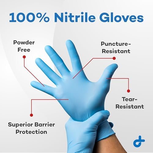 Dealmed Nitrile Exam Gloves - Powder-Free, Latex-Free, Dispo...
