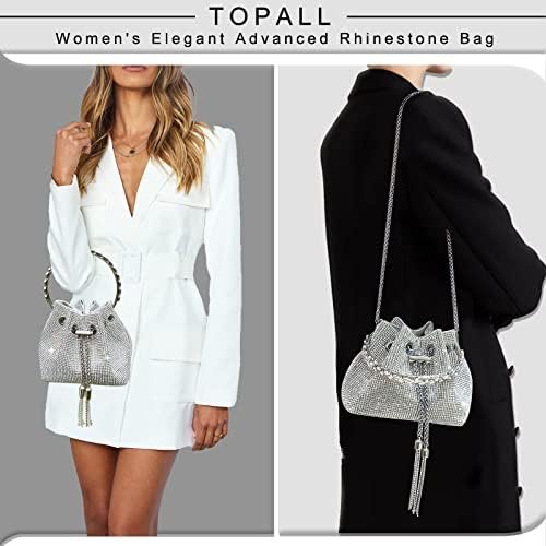 TOPALL Upgrade Rhinestone Evening Bag Bling Purse Sparkly Di...