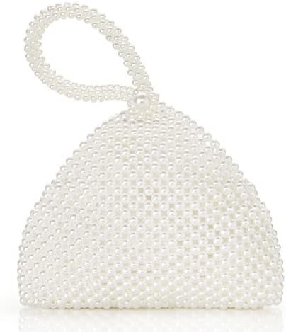 BABEYOND Pearl Clutch Purse Evening Bags for Women Elegant T...