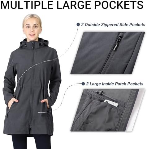 Outdoor Ventures Women's Softshell Jacket with Removable Hoo...