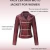 Bellivera Women's Faux Leather Casual Jacket 2025 Spring Tre...