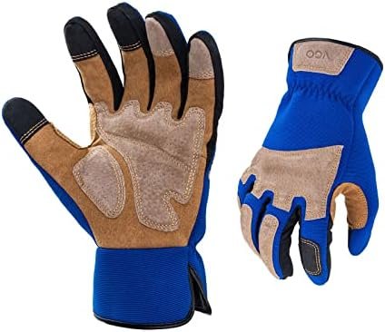 Vgo... 1-Pair Gardening Gloves Men, Safety Work Gloves, Punc...