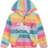 RETSUGO Girls Zip Up Hoodie Jacket Toddler Unicorn Rainbow S...