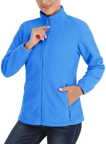 TACVASEN Women's Soft Fleece Jacket Lightweight Full Zip Swe...