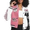 COZYPOIN Women's Varsity Jacket Cropped Letterman Jacket Lig...