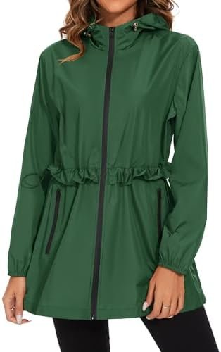 TCOT Rain Jackets for Women Waterproof Packable Hooded Rain ...