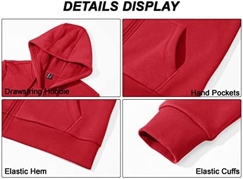 MAGCOMSEN Women's Fleece Lined Zip Up Hoodies Casual Hooded ...