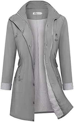 Twinklady Rain Jacket Women Windbreaker Striped Climbing Rai... Twinklady Rain Jacket Women Windbreaker Striped Climbing Rai...