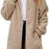 ReachMe Womens Fleece Zip Up Jacket with Pockets Oversized L...
