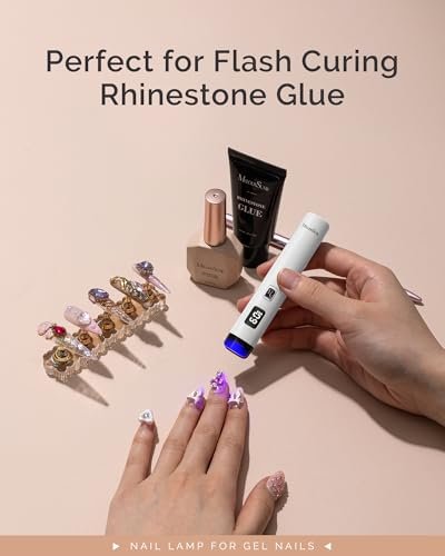 Melodysusie Handheld UV Light for Gel Nails, ART01R Cordless...